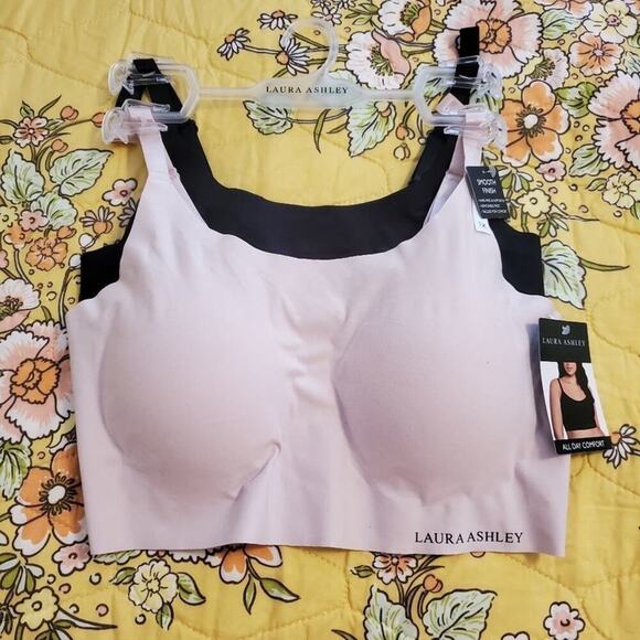 Laura Ashley 2pk smooth laser cut active longline lounge bras plus size 2X NEW!! - Picture 1 of 8